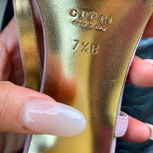 Gucci lilac strappy heels so delicate and dainty very feminine sz 7 1/2